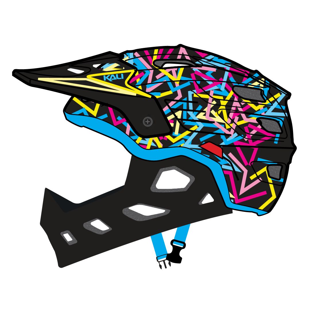 Image Kali Maya full Face Child SEGMENT BLACK NEON O/S